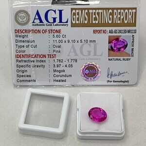 Certified Purple-Pink Mogok Ruby